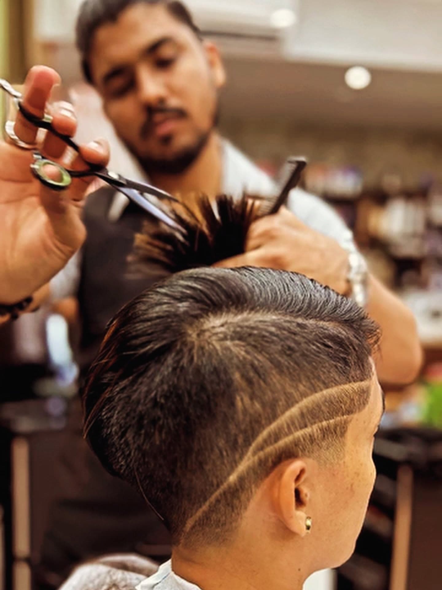 Precision haircut at VR Salon